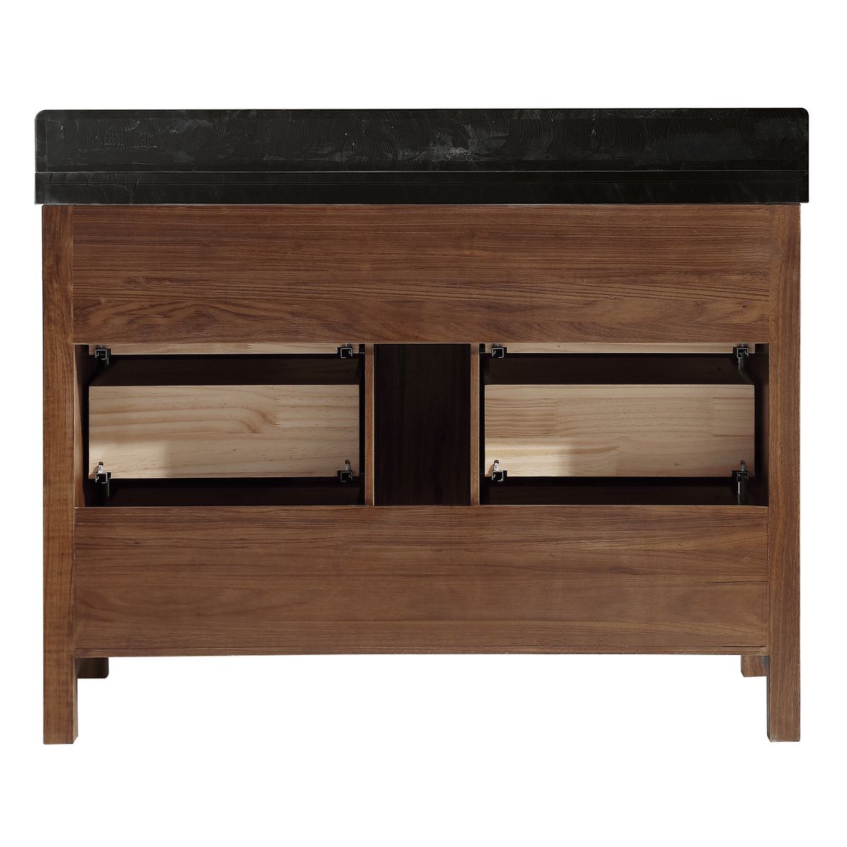 Legion Furniture 48" Ebony Single Vanity Dark Finish with 2" Thick Black Natural Marble Countertop – – –