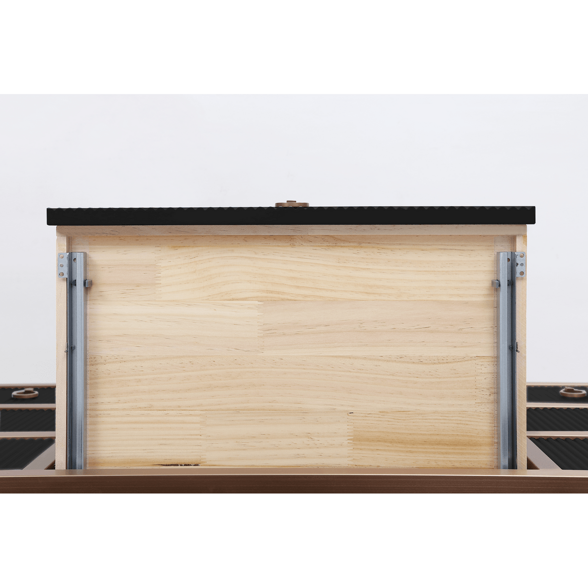 Legion Furniture 48" Vanity with Golden Brush Stainless Steel Frame and Tricorn Black Finish with 2" Thick White Natural Marble Countertop – – –