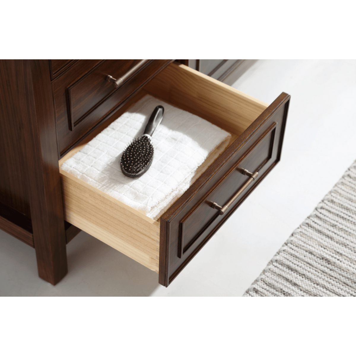 Legion Furniture 60" Ebony Double Vanity Dark Finish with 2" Thick White Natural Marble Countertop – – –