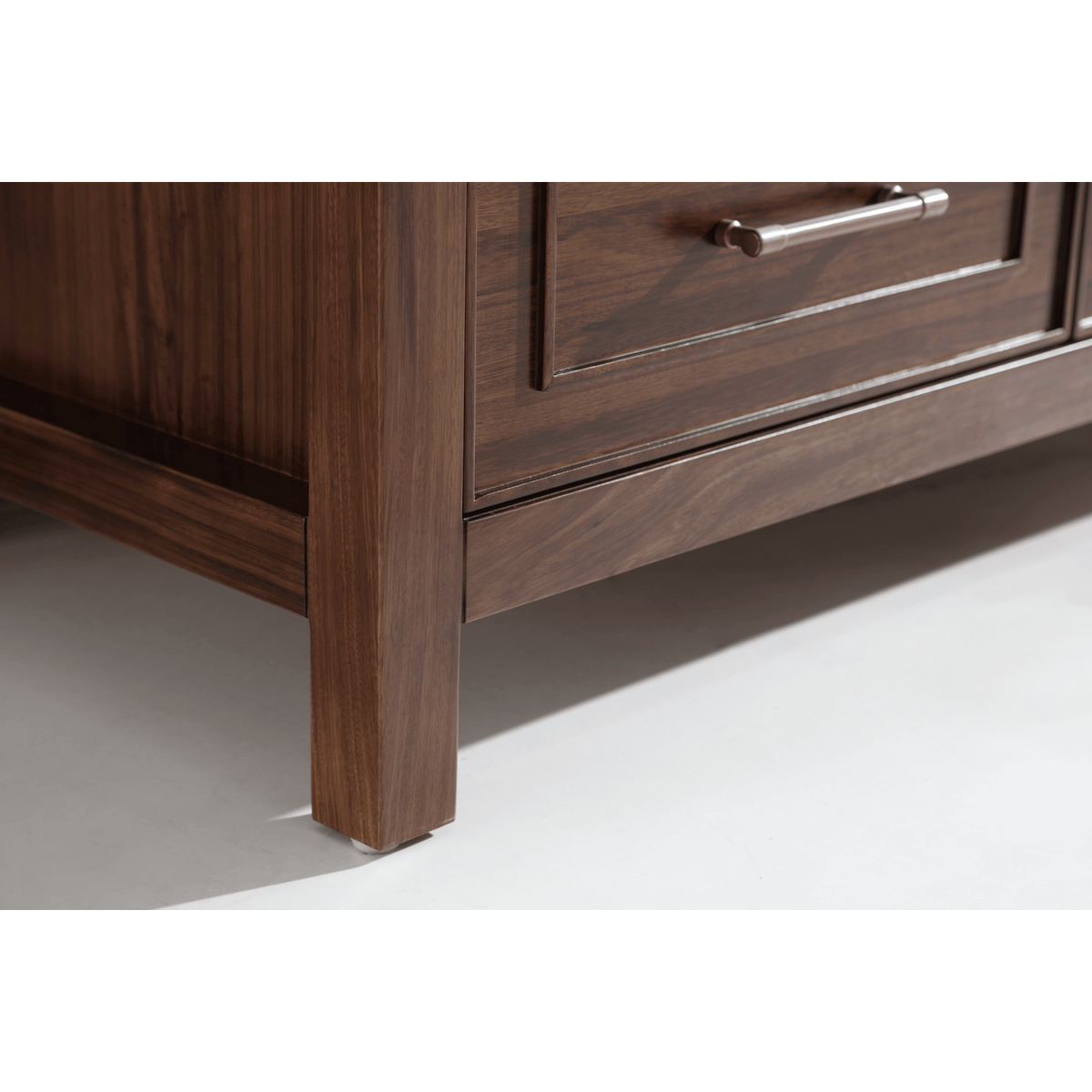 Legion Furniture 60" Ebony Double Vanity Dark Finish with 2" Thick White Natural Marble Countertop – – –