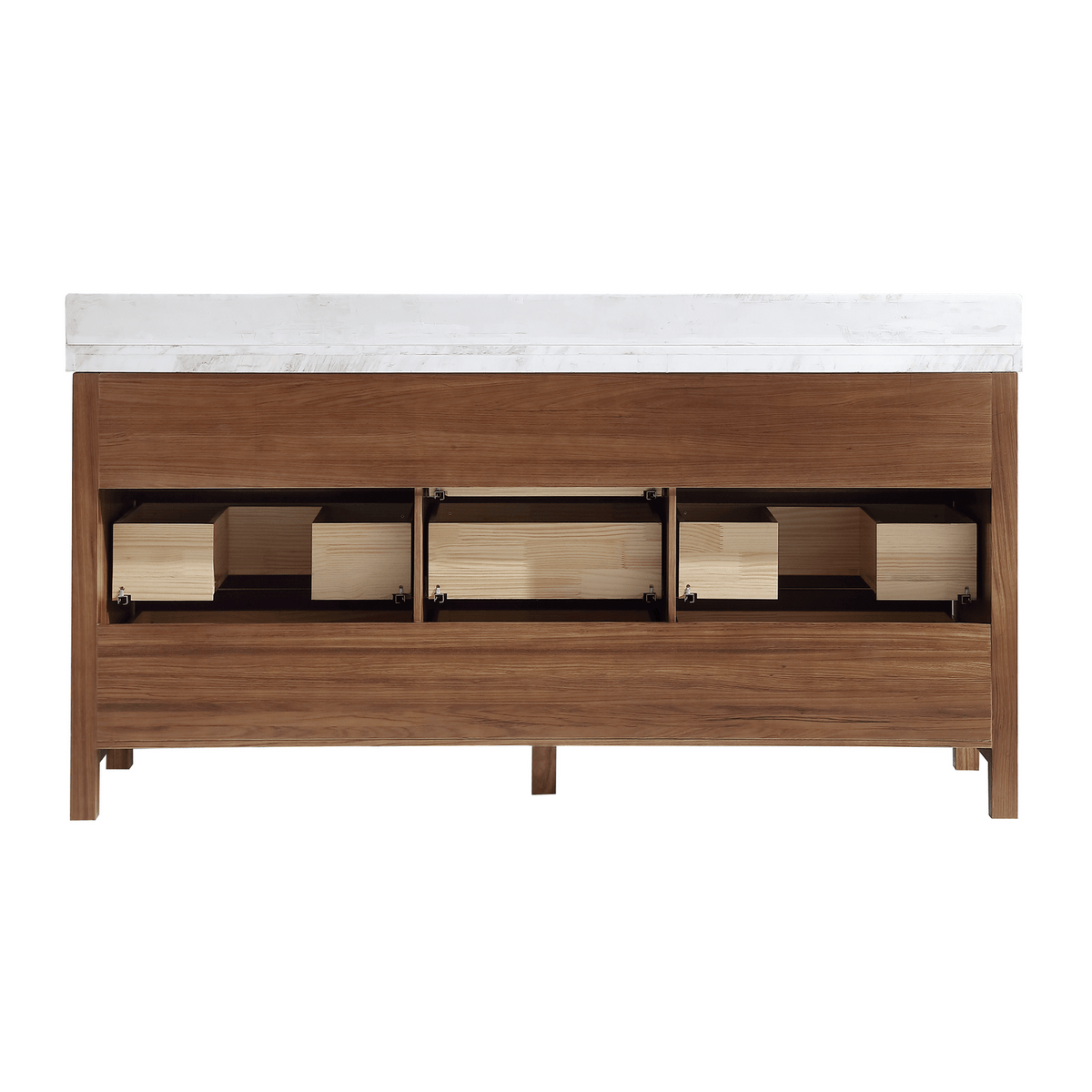 Legion Furniture 72" Ebony Double Vanity Dark Finish with 2" Thick White Natural Marble Countertop – – –