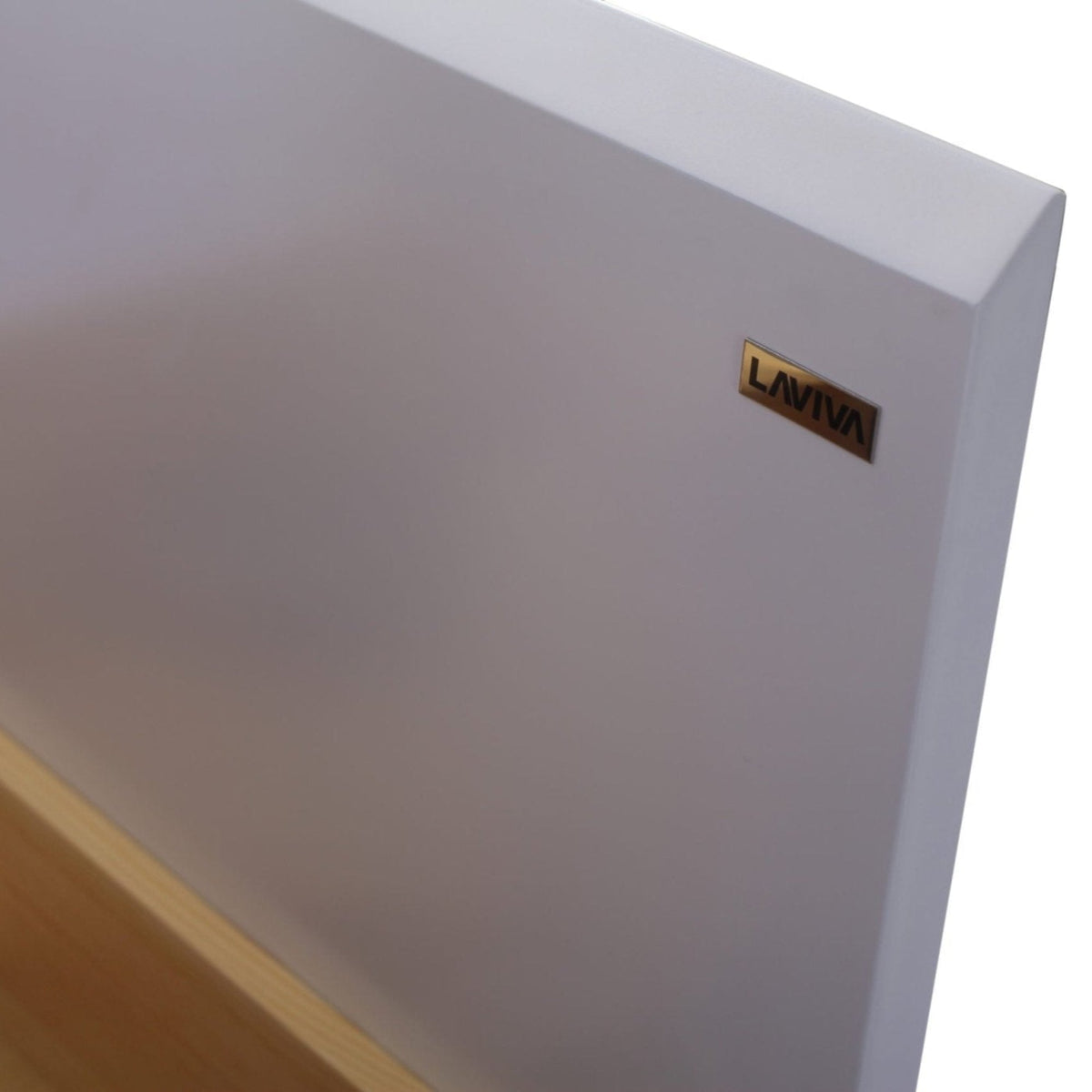 Laviva Alto 30" White Bathroom Vanity with Black Wood Marble Countertop – – –