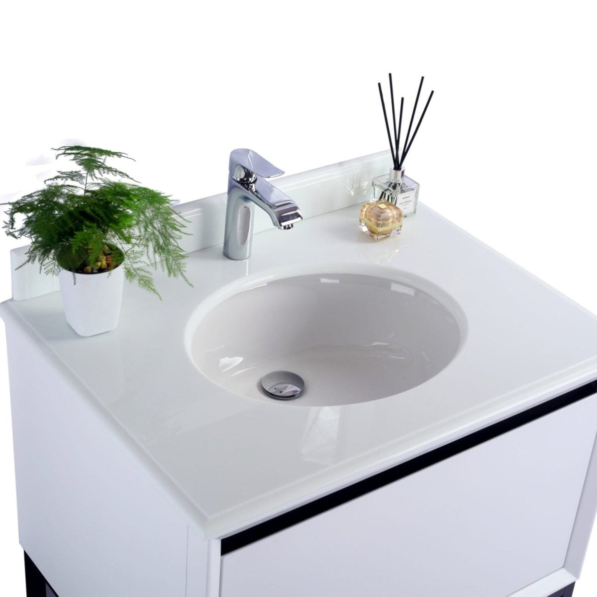 Laviva Alto 30" White Bathroom Vanity with Pure White Phoenix Stone Countertop – – –