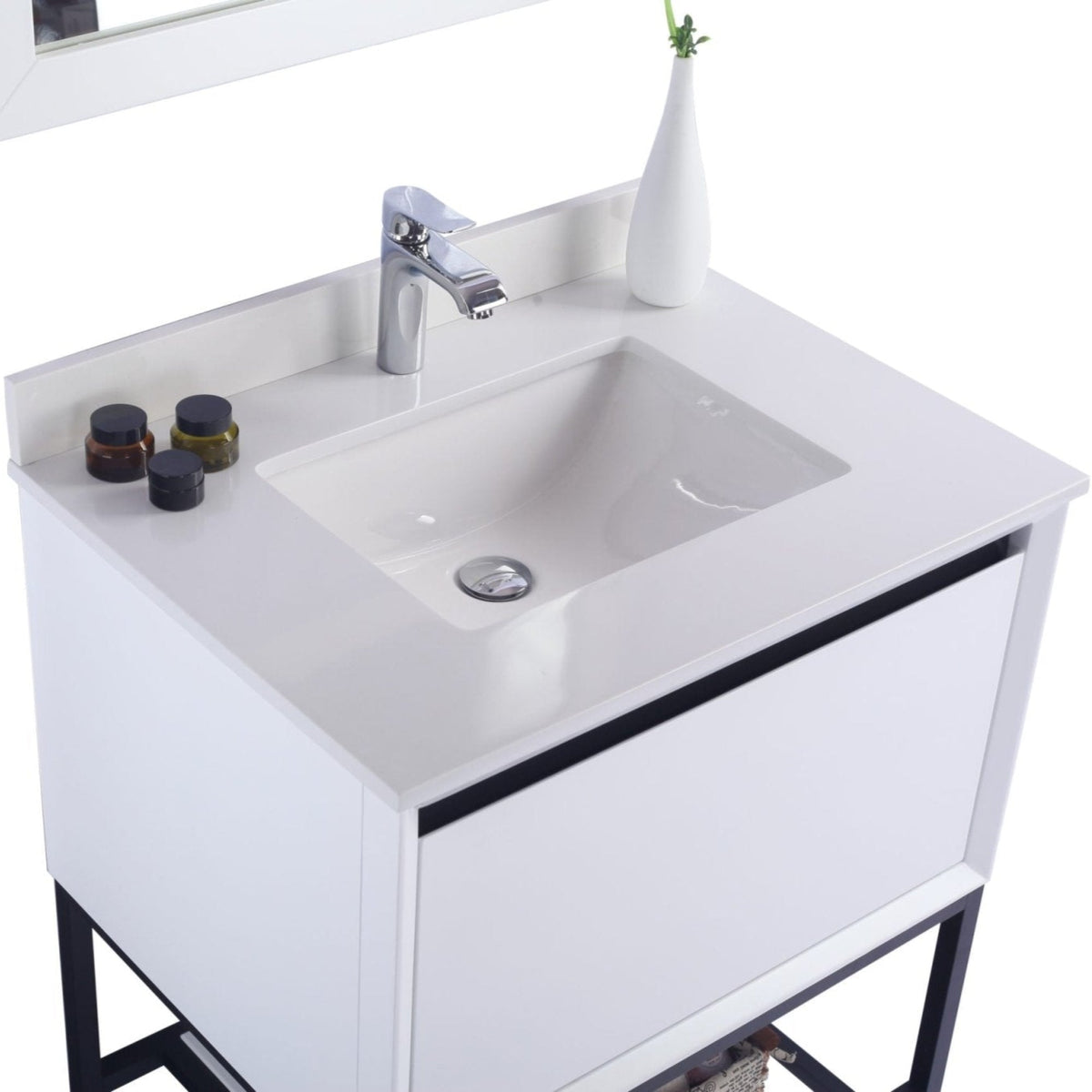 Laviva Alto 30" White Bathroom Vanity with White Quartz Countertop – – –