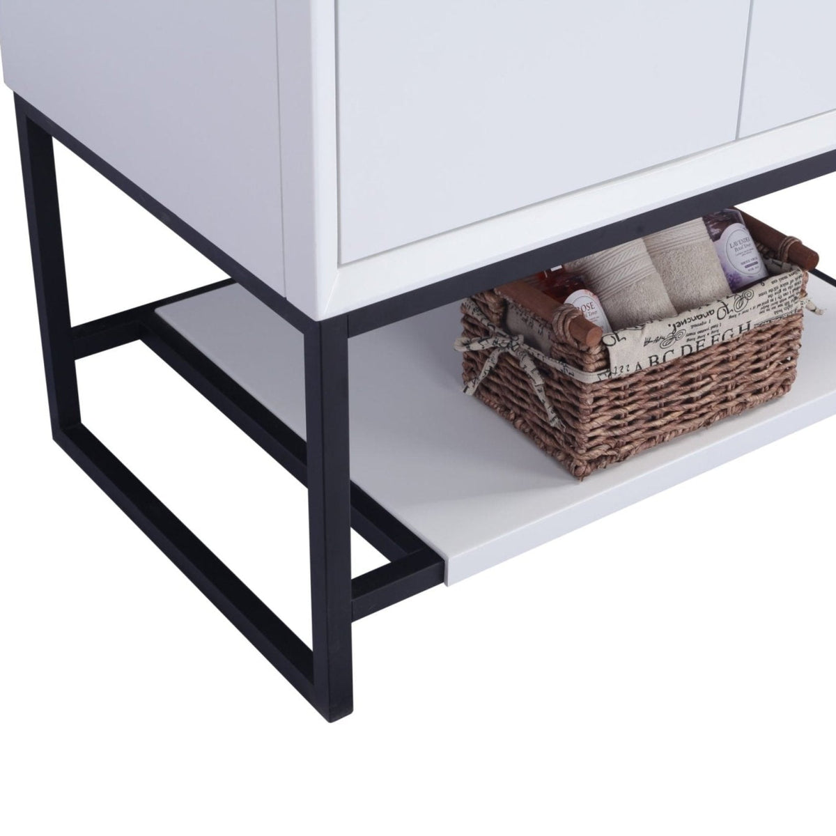 Laviva Alto 36" White Bathroom Vanity with Matte White VIVA Stone Solid Surface Countertop – – –