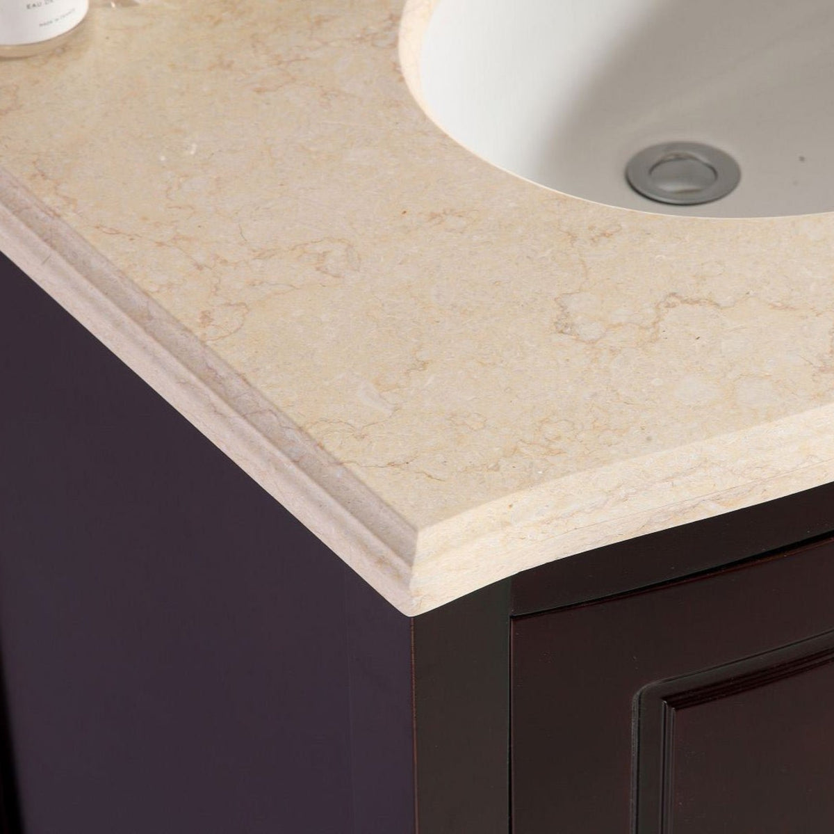 Laviva Estella 32" Brown Bathroom Vanity with Jerusalem Gold Marble Countertop – – –