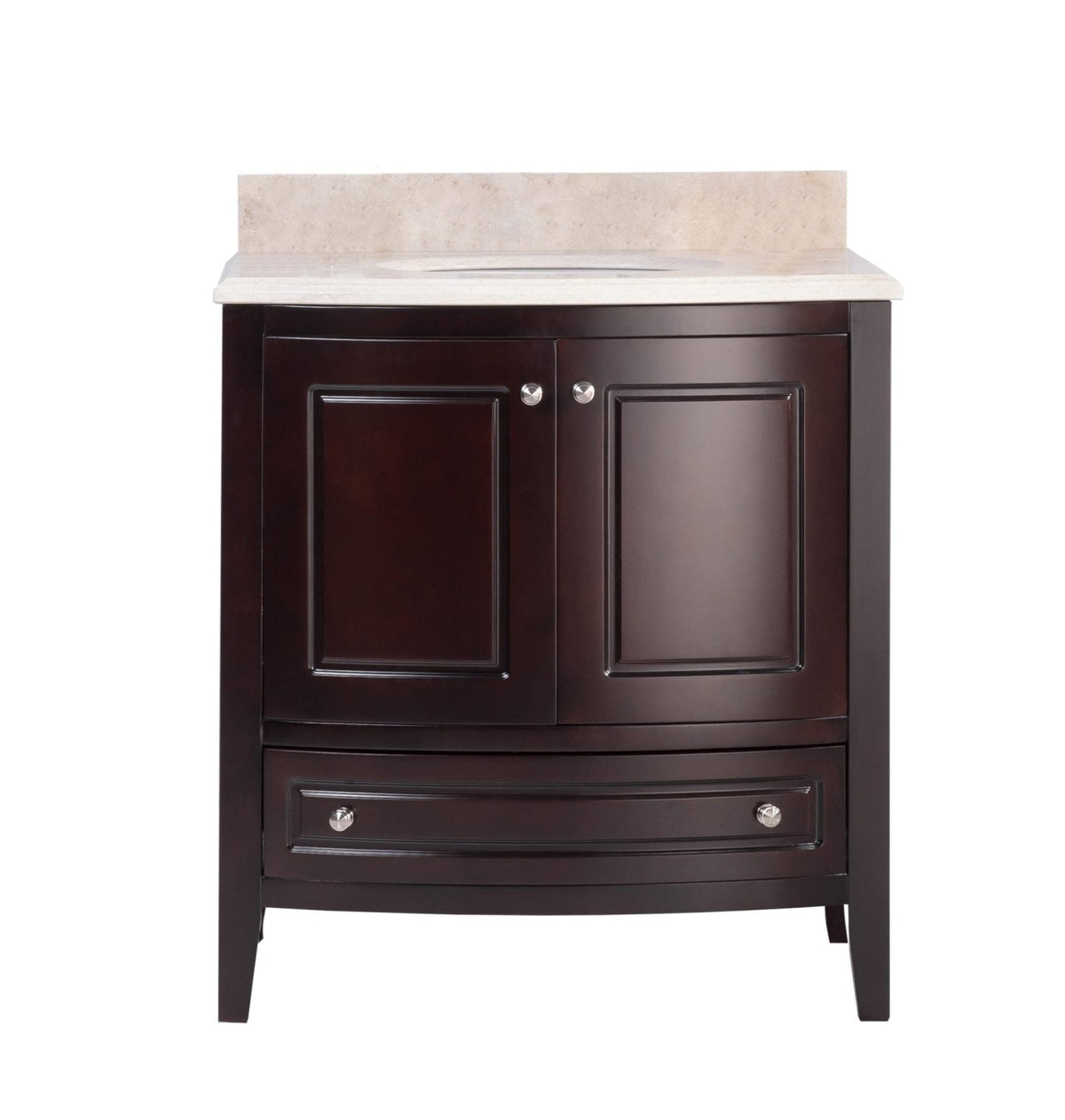 Laviva Estella 32" Brown Bathroom Vanity with Jerusalem Gold Marble Countertop – – –
