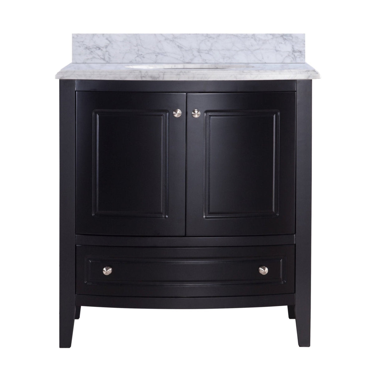 Laviva Estella 32" Espresso Bathroom Vanity with White Carrara Marble Countertop – – –