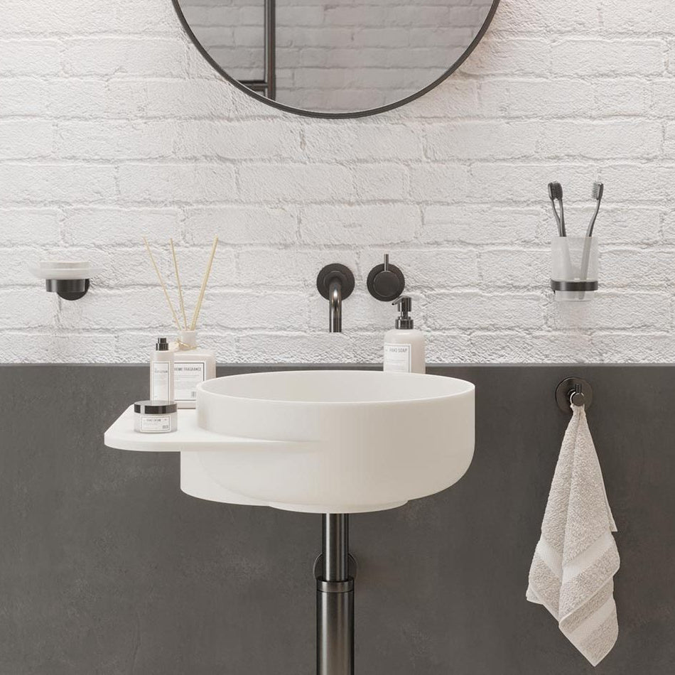 Ideavit SolidDual 2.0 Wall - Mounted Sink – 19" Matte White – – –