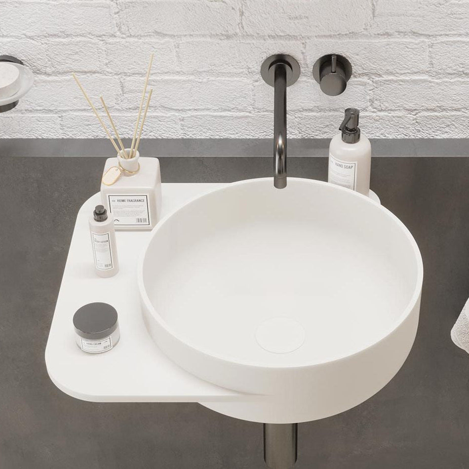 Ideavit SolidDual 2.0 Wall - Mounted Sink – 19" Matte White – – –