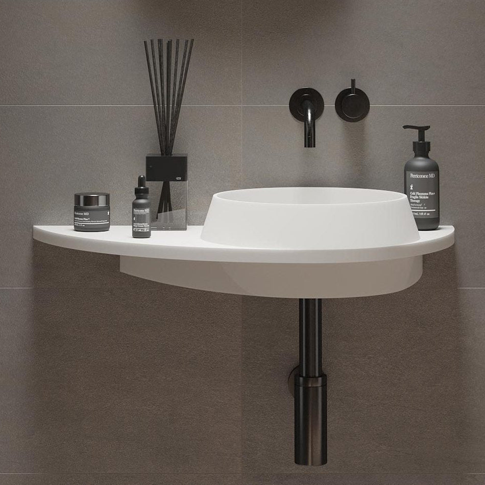 Ideavit SolidDual 3.0 Wall - Mounted Sink – 28" Matte White – – –