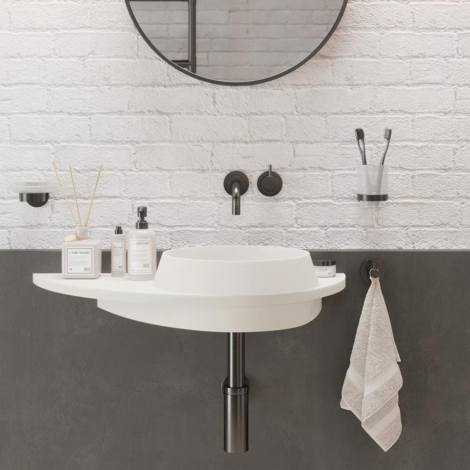 Ideavit SolidDual 3.0 Wall - Mounted Sink – 28" Matte White – – –