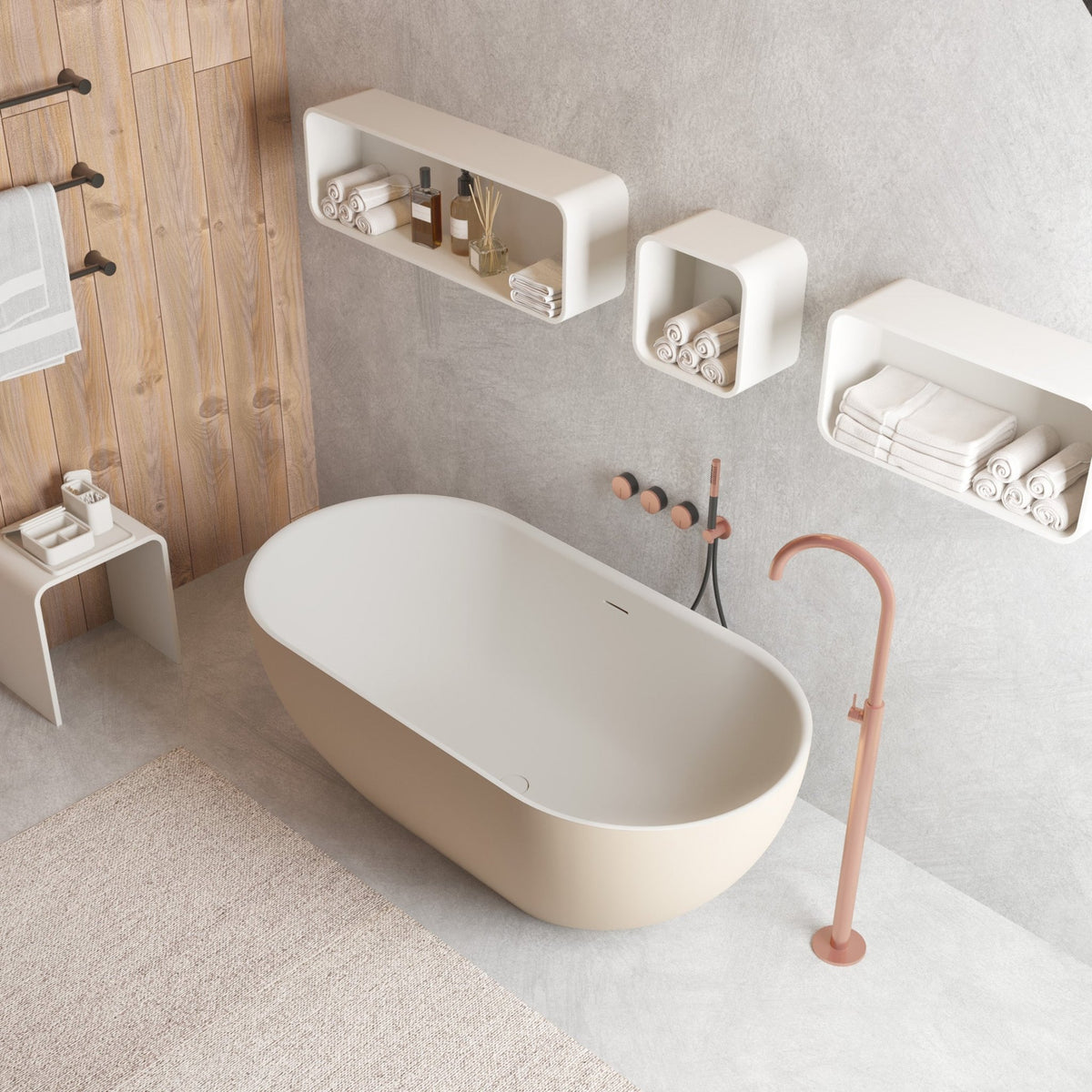 Ideavit SolidEra Freestanding Bathtub – Grey Beige – –
