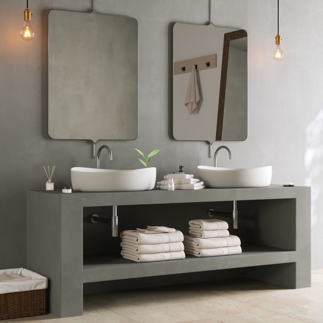 Ideavit SolidHarmony Vessel Sink – 24" Matte White – – –