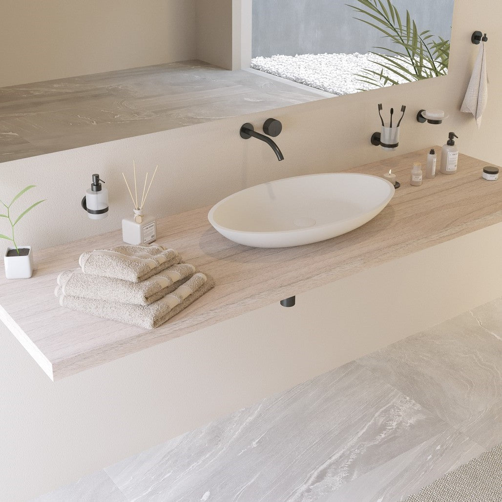 Ideavit SolidJazz 70 Vessel Sink – 28" Matte White – – –