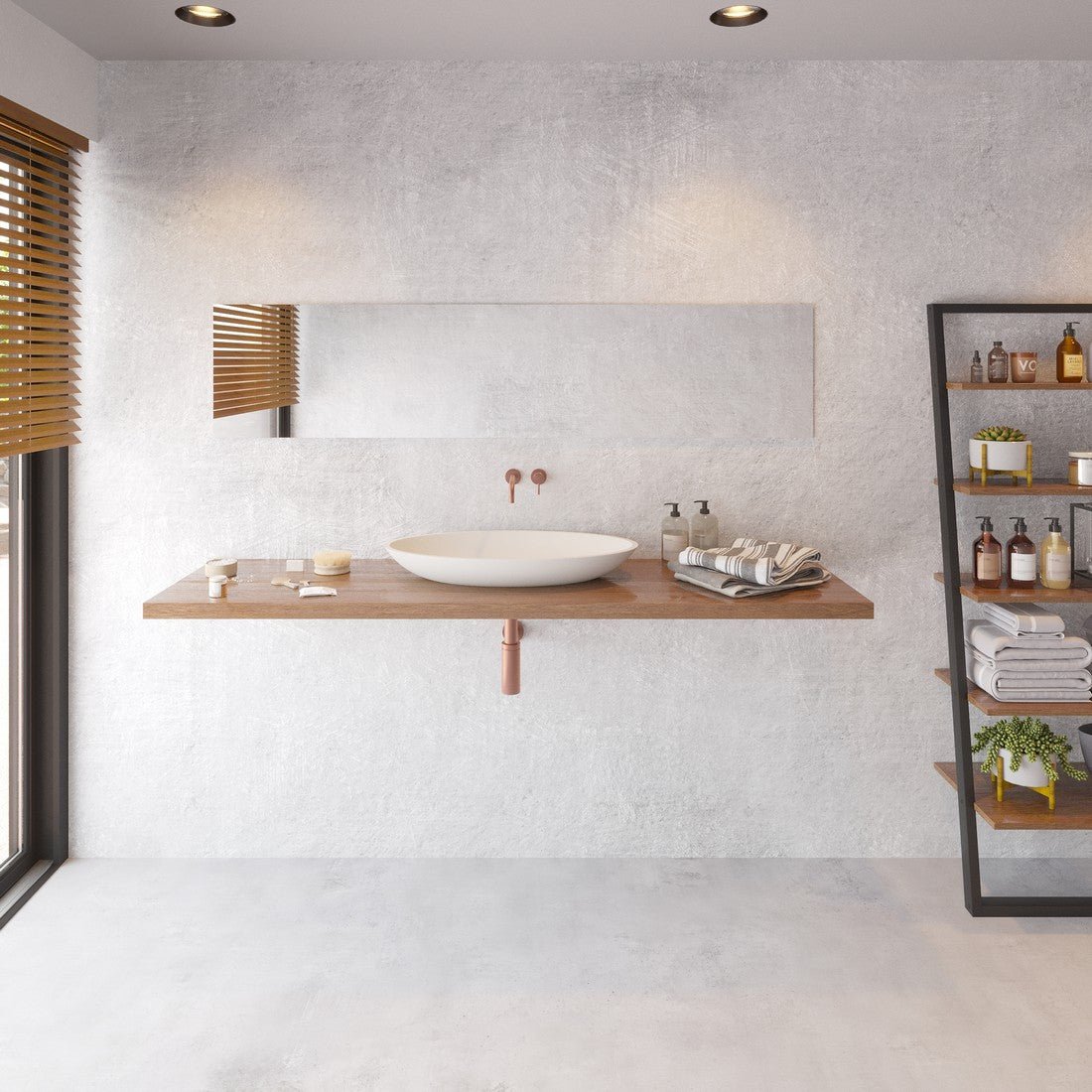 Ideavit SolidJazz 70 Vessel Sink – 28" Matte White – – –