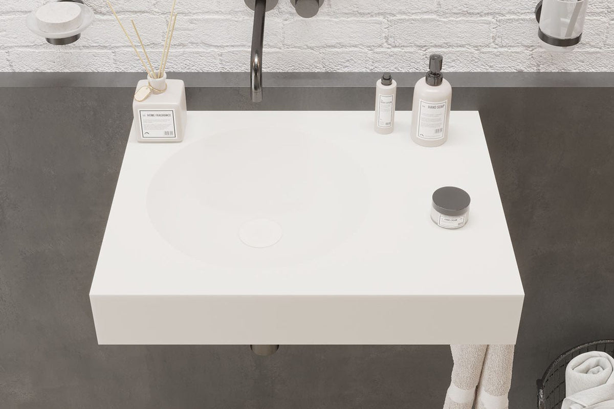 Ideavit SolidNext Wall - Mounted Sink – 24" Matte White – – –