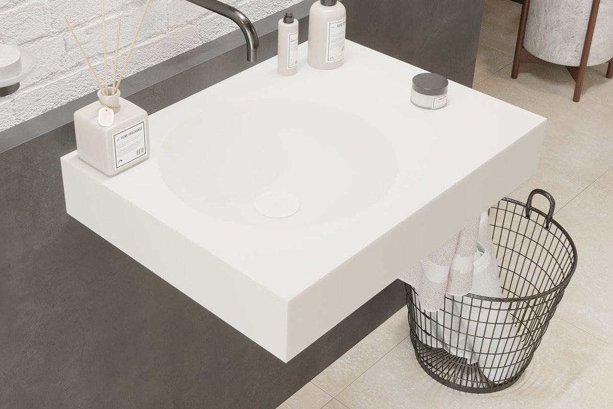Ideavit SolidNext Wall - Mounted Sink – 24" Matte White – – –
