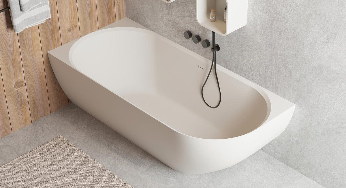 Ideavit SolidNova - L Back to Wall Bathtub – – –