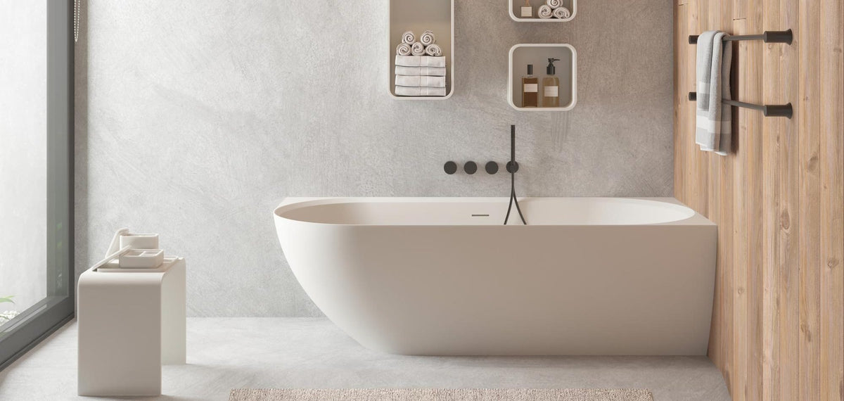 Ideavit SolidNova - R Back to Wall Bathtub – – –