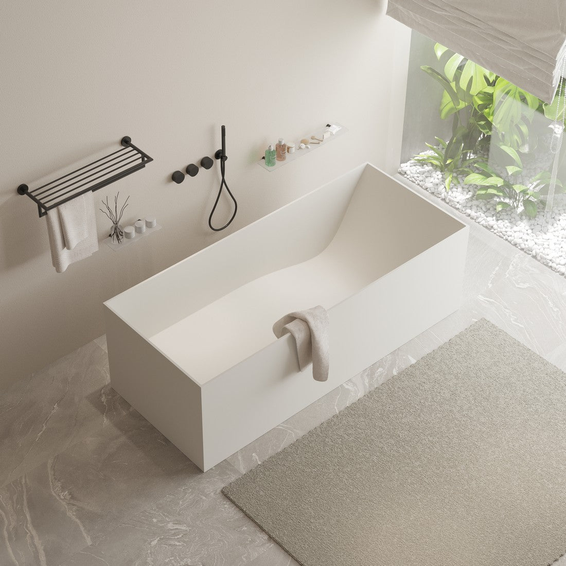 Ideavit SolidStar Freestanding Bathtub – 82 gal – –