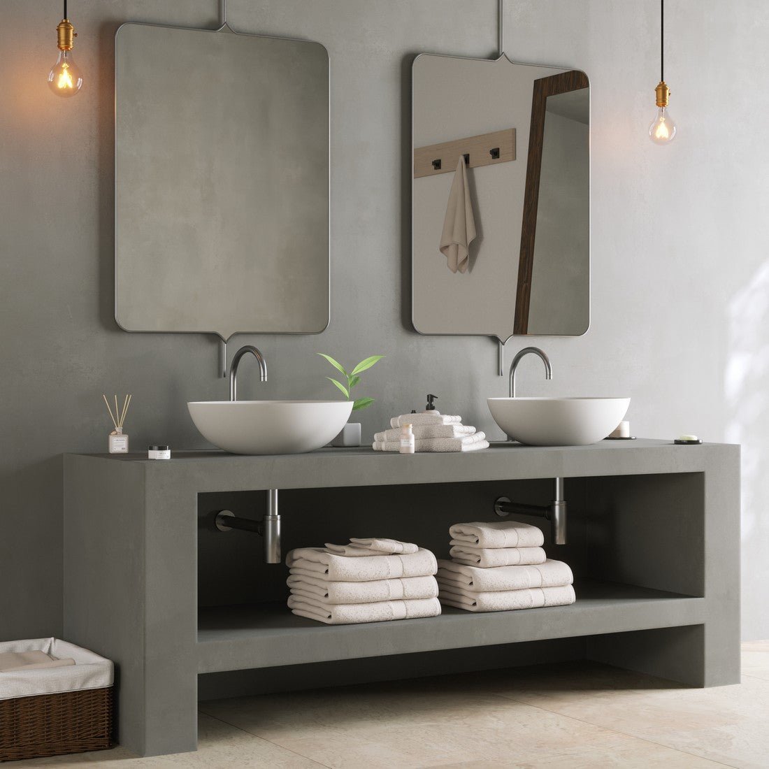 Ideavit SolidThin OV 50 Vessel Sink – 20" Matte White / Two - Tone Finishes – Matte White – –