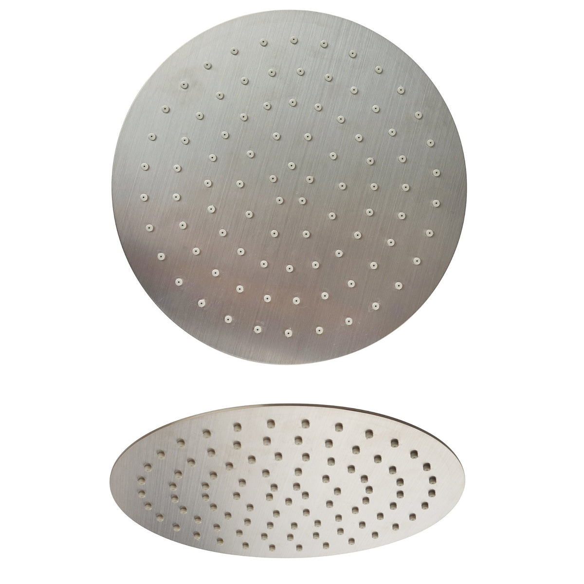 LaToscana 10'' Round Stainless Steel Ultra Slim Shower Head – Brushed Nickel – –