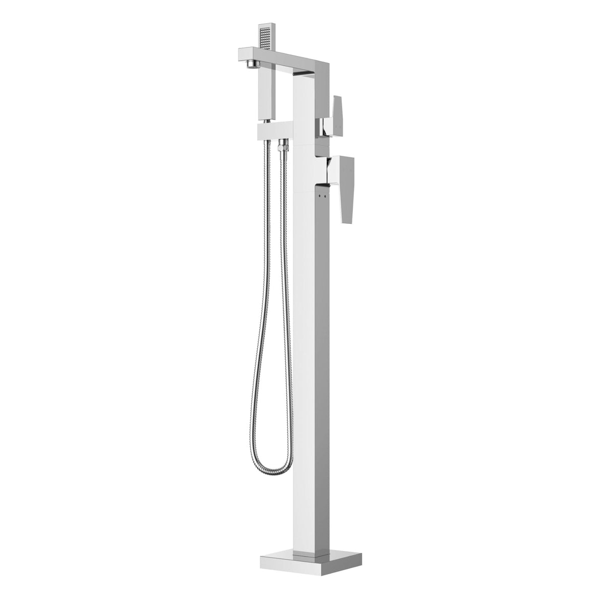 LaToscana QUADRO Freestanding Floor Mounted Tub Filler – Chrome – –