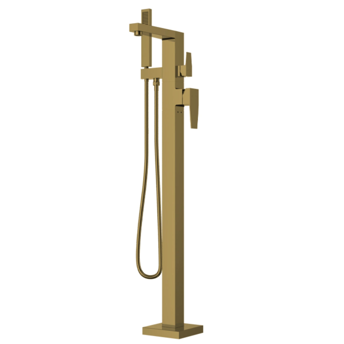 LaToscana QUADRO Freestanding Floor Mounted Tub Filler – Matt Gold PVD – –