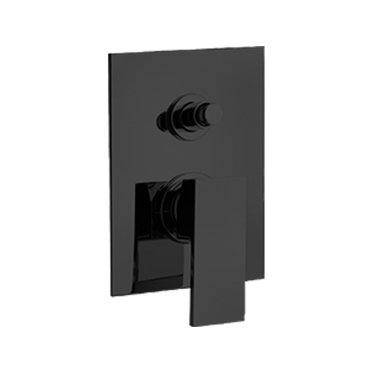 LaToscana QUADRO Pressure Balance Tub and Shower Set TRIM (Requires Rough Valve 788) – Matt Black PVD – –