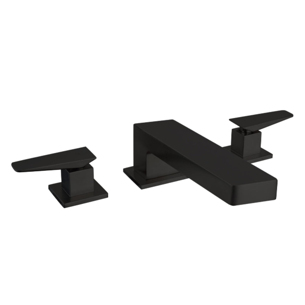 LaToscana QUADRO Roman Tub with Lever Handles – Matt Black PVD – –