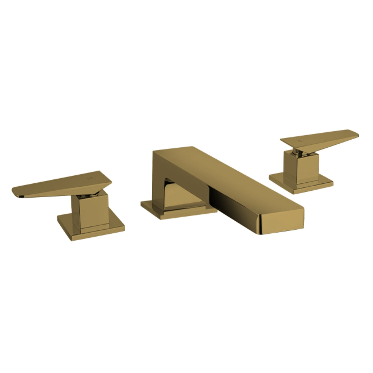 LaToscana QUADRO Roman Tub with Lever Handles – Matt Gold PVD – –