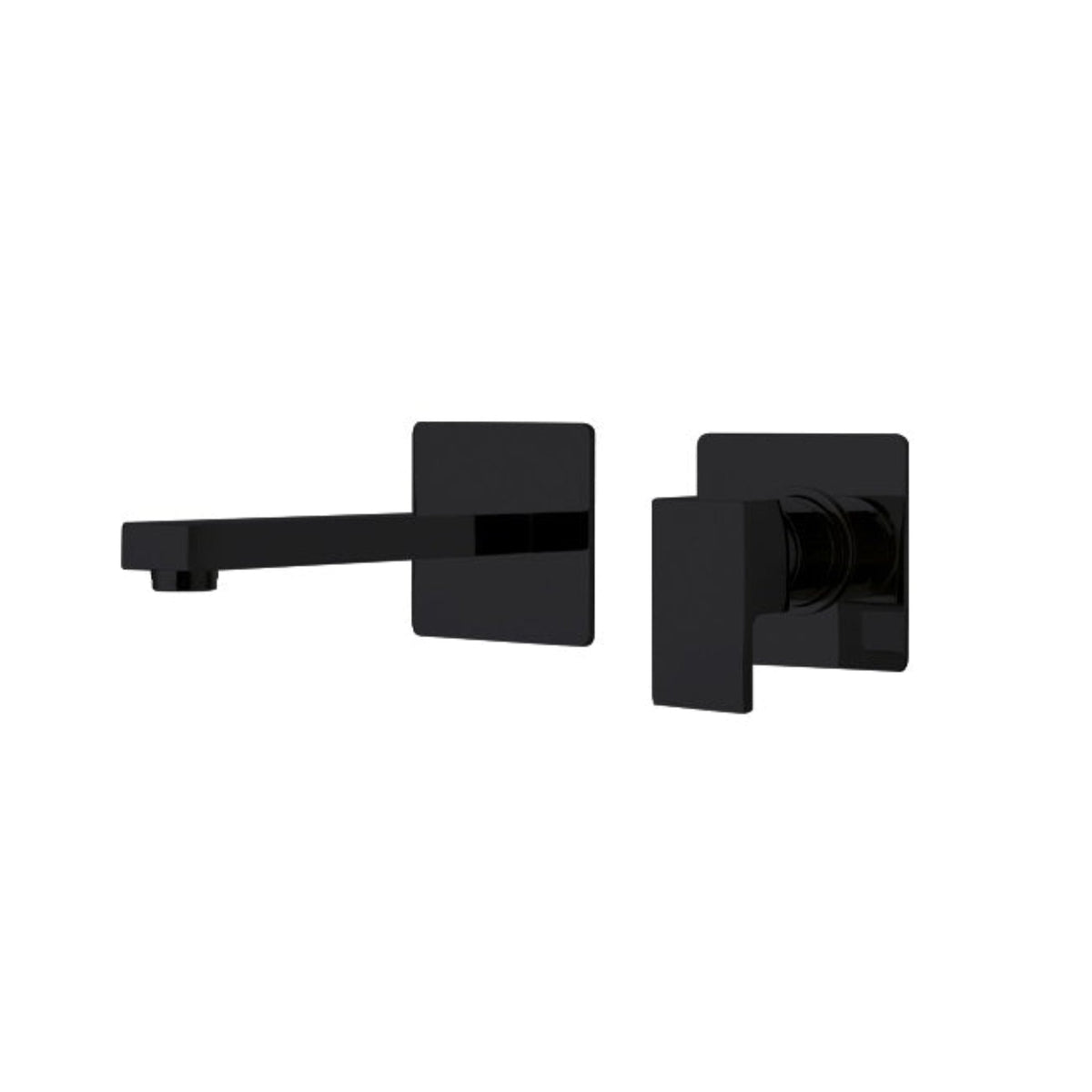 LaToscana QUADRO Single Lever Handle Wall Mount Lavatory Faucet – Matt Black PVD – –