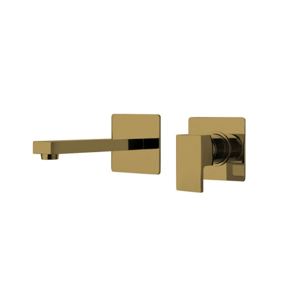 LaToscana QUADRO Single Lever Handle Wall Mount Lavatory Faucet – Matt Gold PVD – –