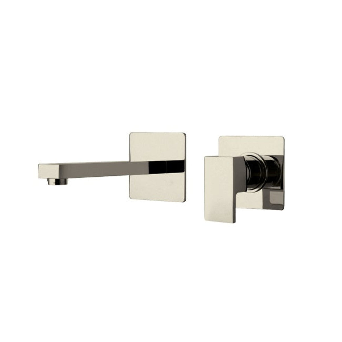 LaToscana QUADRO Single Lever Handle Wall Mount Lavatory Faucet – Brushed Nickel – –