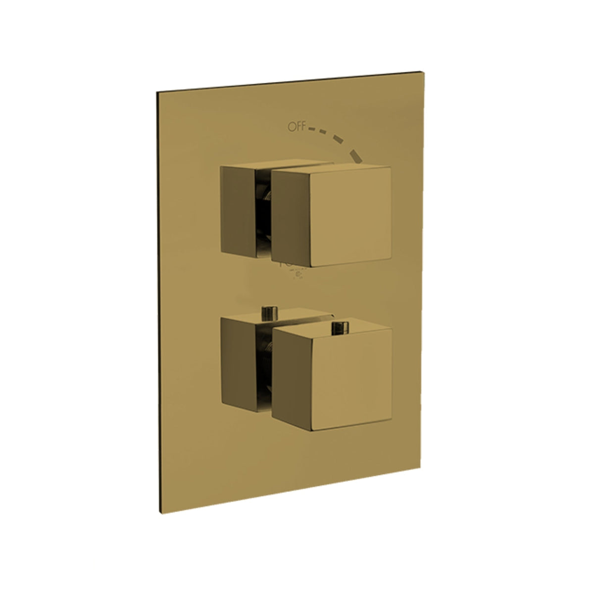 LaToscana QUADRO Thermostatic Shower Set TRIM (Requires Rough Valve 690) – Matt Gold PVD – –