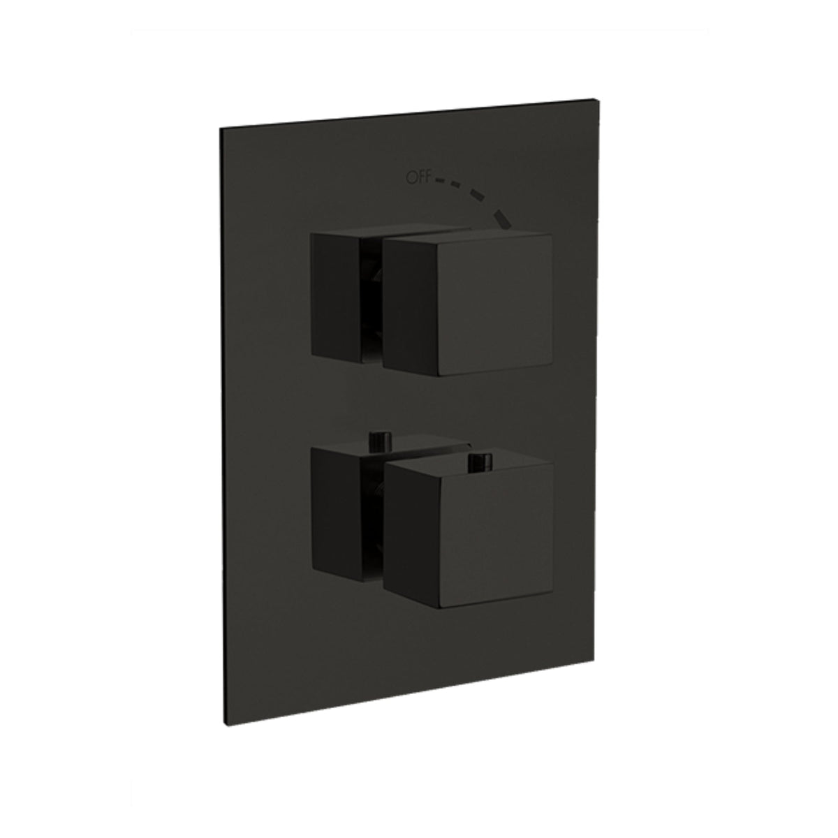 LaToscana QUADRO Thermostatic Shower Set TRIM (Requires Rough Valve 690) – Matt Black PVD – –
