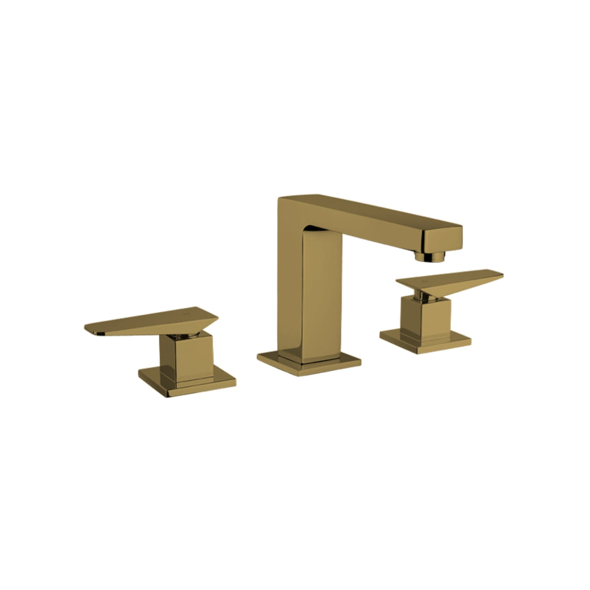 LaToscana QUADRO Widespread Lavatory Faucet with Lever Handles – Matt Gold PVD – –