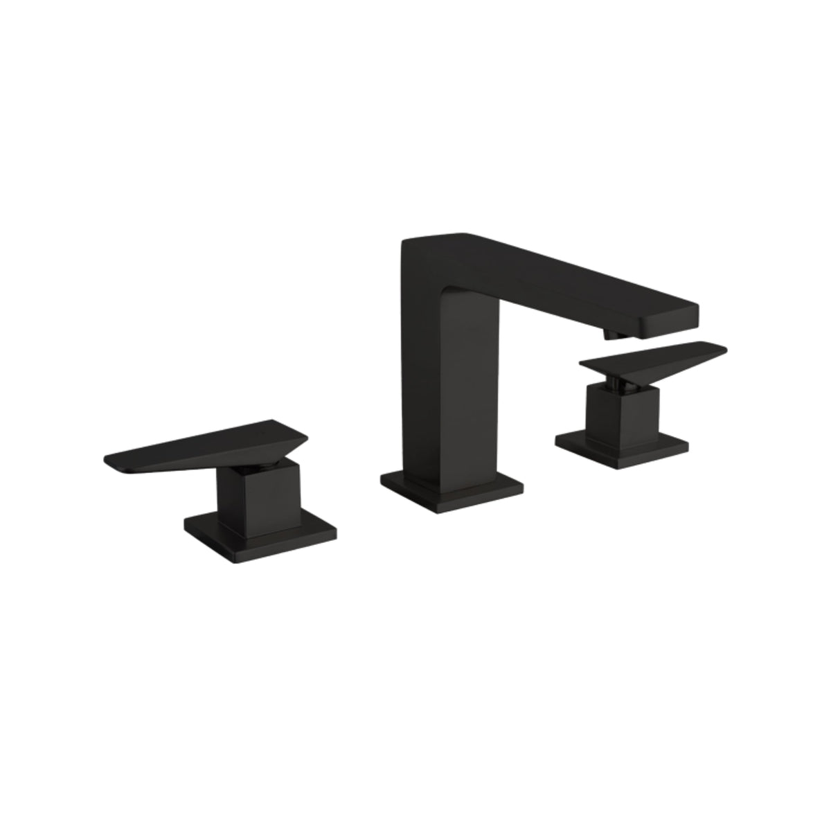 LaToscana QUADRO Widespread Lavatory Faucet with Lever Handles – Matt Black PVD – –