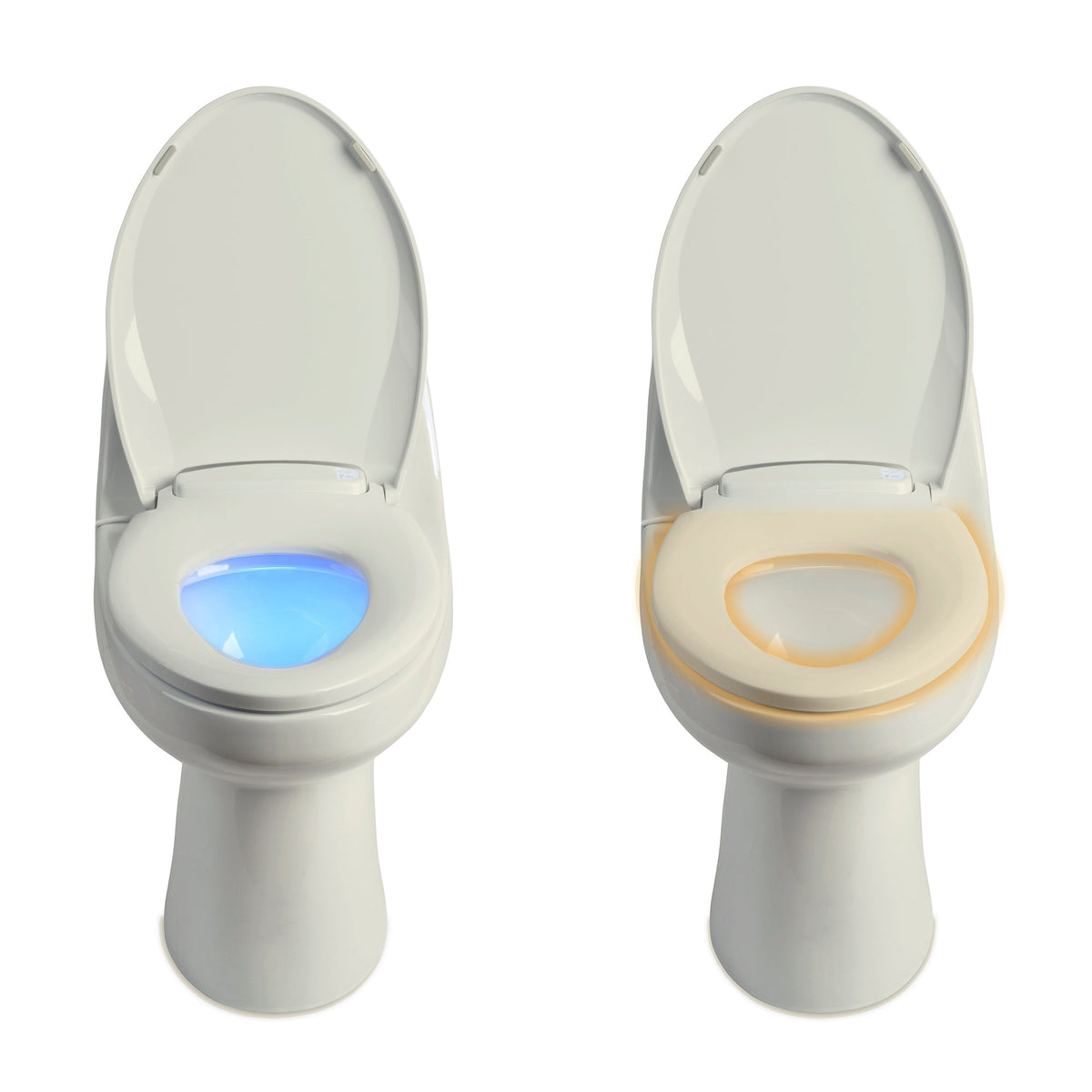 Brondell LumaWarm Heated Nightlight Toilet Seat – Round – Biscuit –