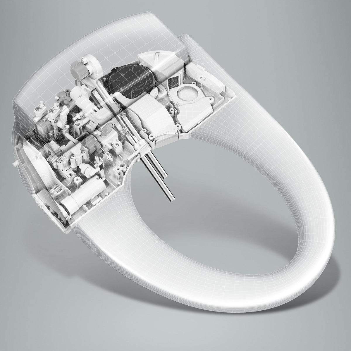 Brondell Swash 1400 Luxury Bidet Toilet Seat – Round – White –