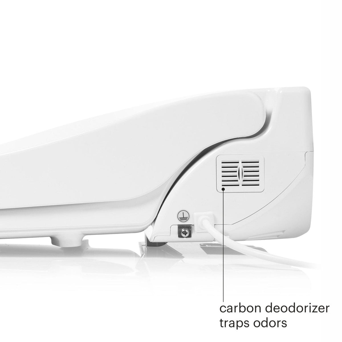 Brondell Swash Select DR801 Sidearm Bidet Seat with Warm Air Dryer and Deodorizer – Elongated – White –