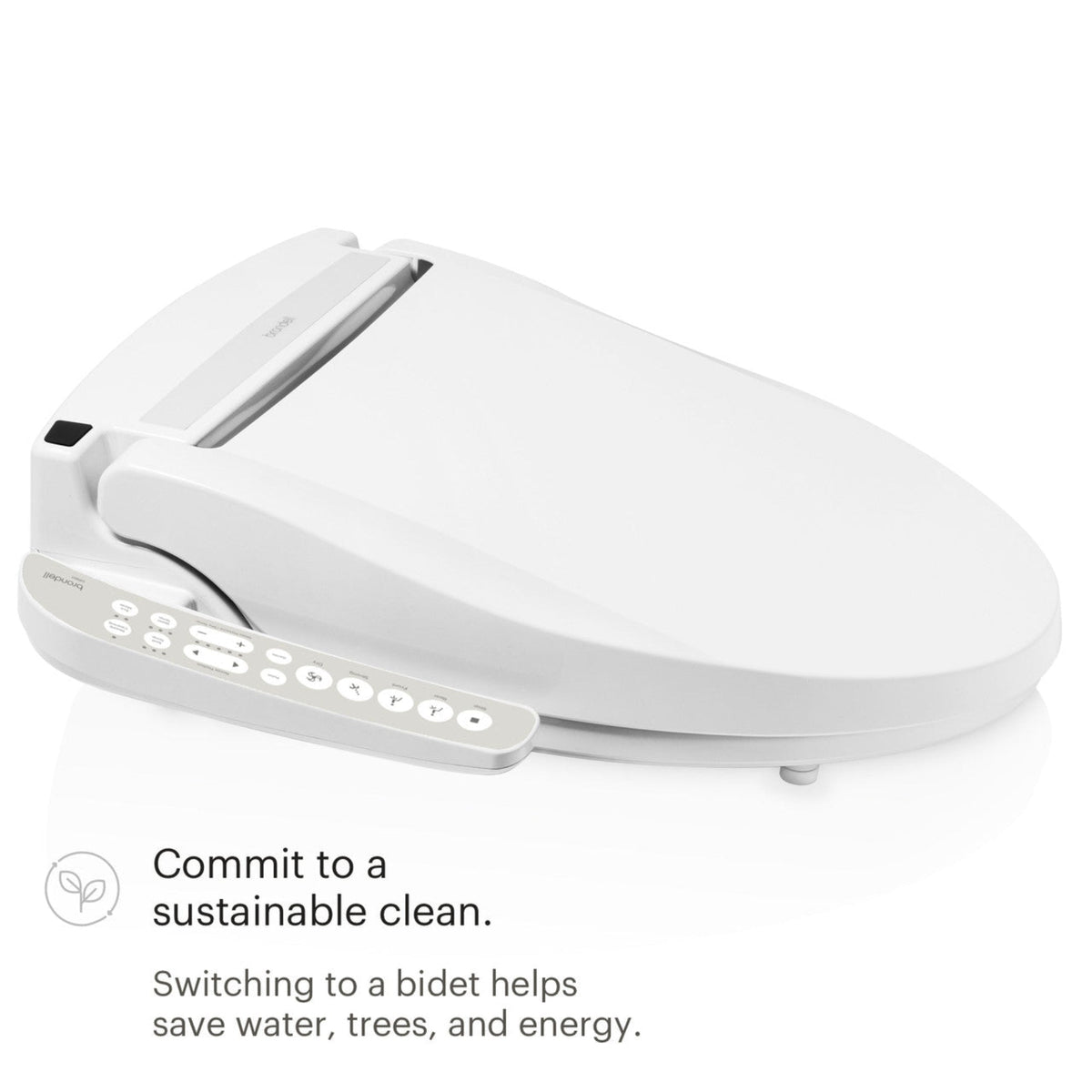 Brondell Swash Select DR801 Sidearm Bidet Seat with Warm Air Dryer and Deodorizer – Elongated – White –