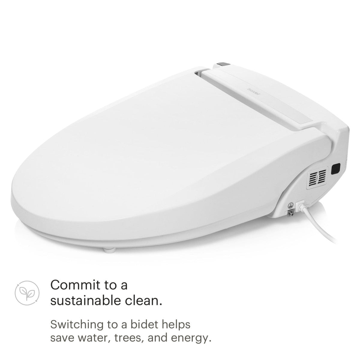 Brondell Swash Select DR802 Bidet Seat with Warm Air Dryer and Deodorizer – Elongated – White –