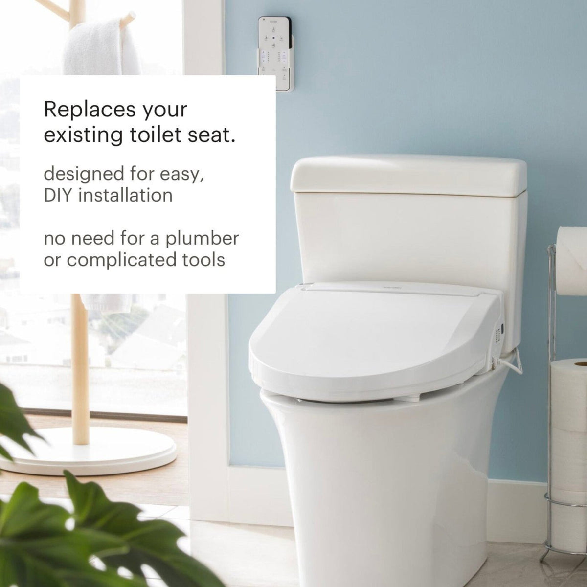 Brondell Swash Select DR802 Bidet Seat with Warm Air Dryer and Deodorizer – Elongated – White –