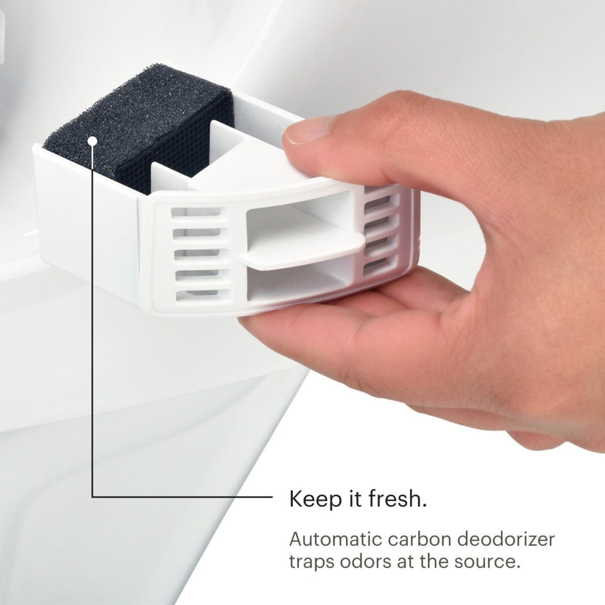 Brondell Swash Select DR802 Bidet Seat with Warm Air Dryer and Deodorizer – Elongated – White –