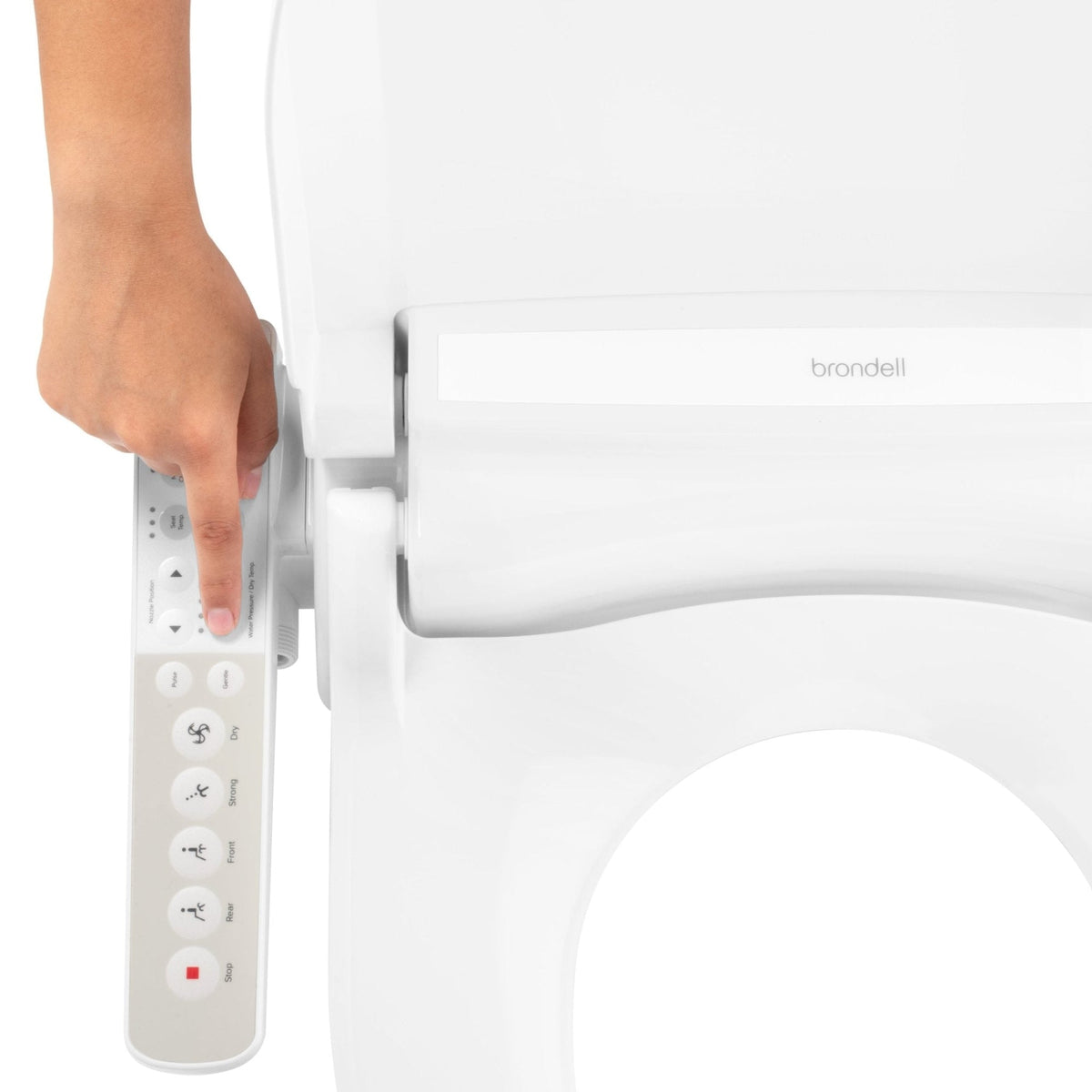 Brondell Swash Select EM417 Sidearm Bidet Seat with Warm Air Dryer – Elongated – White –