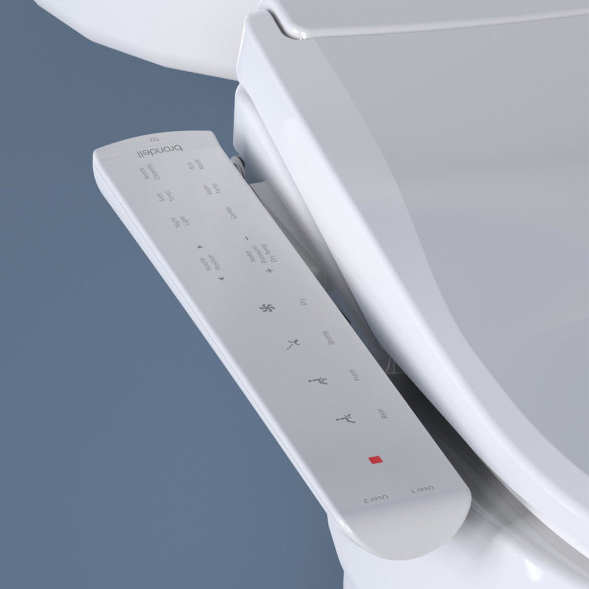 Brondell Swash Thinline T22 Luxury Bidet Toilet Seat with Side Arm Control – Elongated – White –