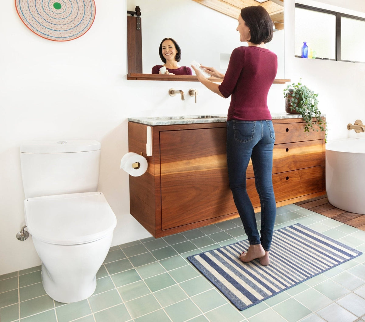 Brondell Swash Thinline T44 Luxury Bidet Toilet Seat with Remote Control – Elongated – White –