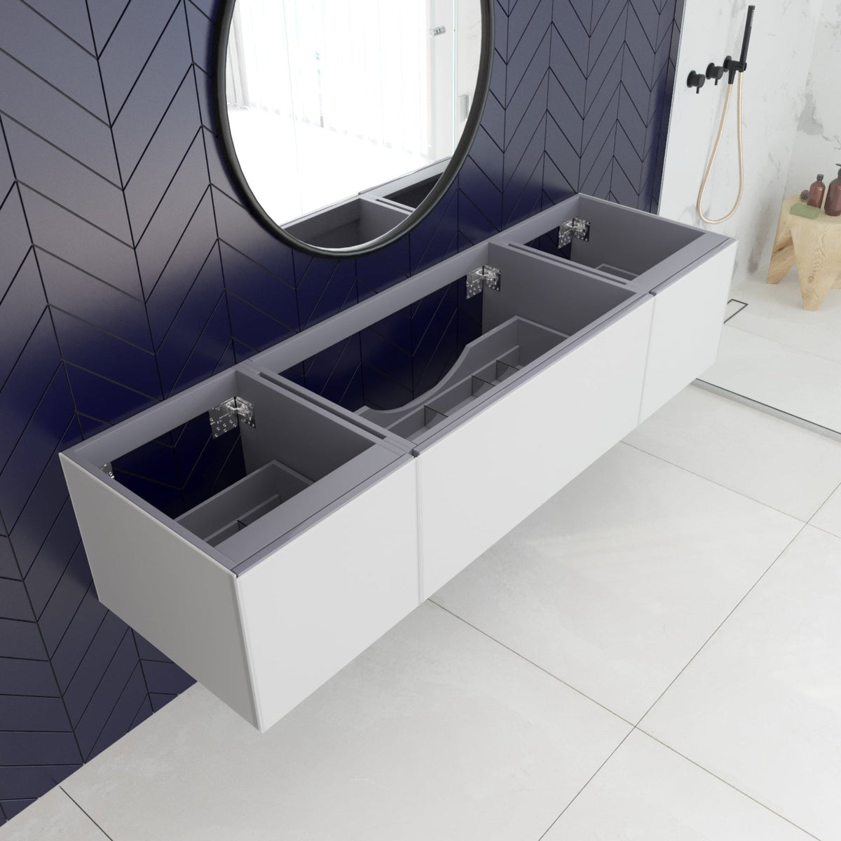 Laviva Vitri 72" Cloud White Single Sink Wall Hung Bathroom Vanity Cabinet – – –